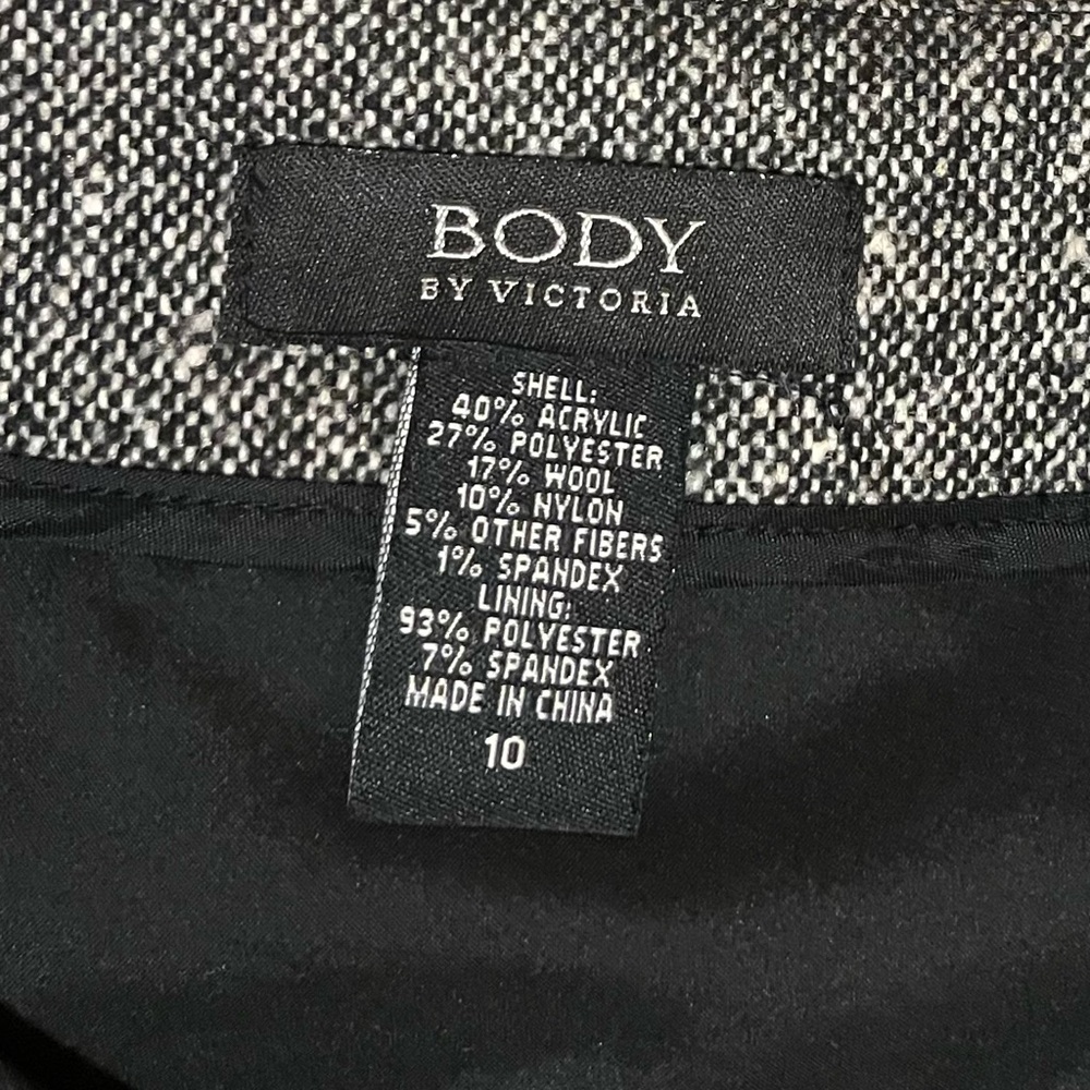 Victoria’s Secret Black and White Tweed Pencil Skirt - Size 10 - Picture 7 of 8